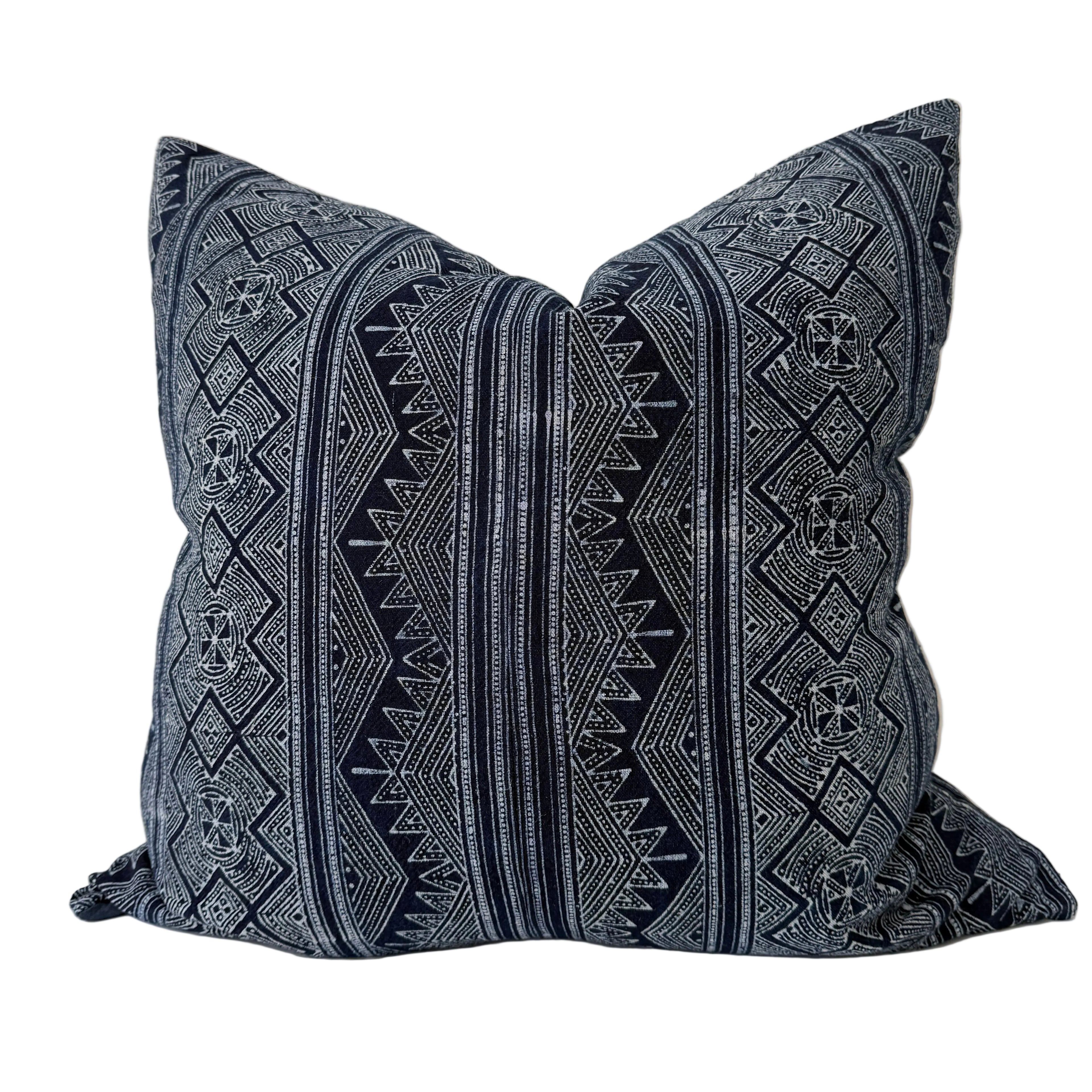 Hmong Indigo Pillow 24″ × 24″