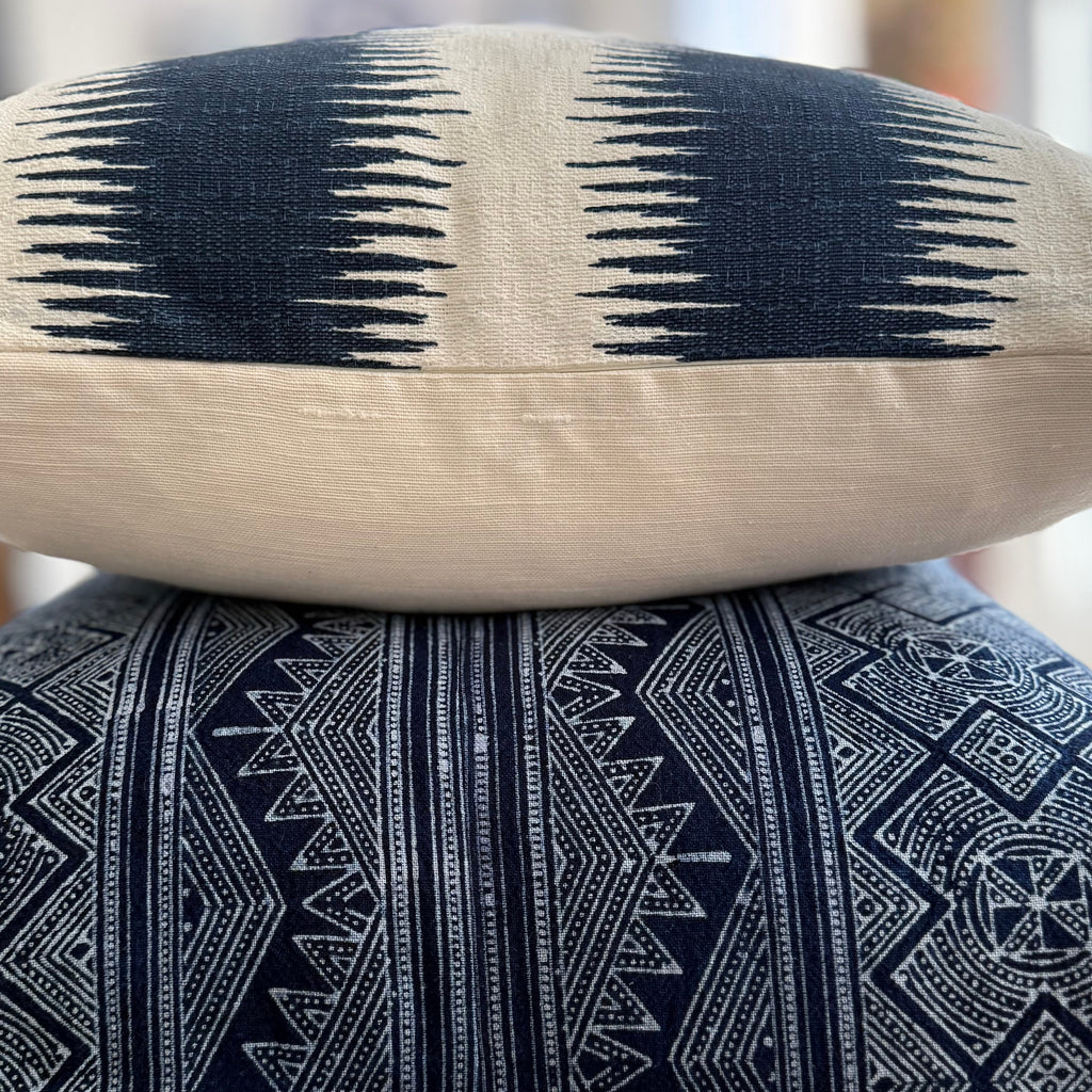 Indigo Textured Lumbar Pillow 16″ × 20″