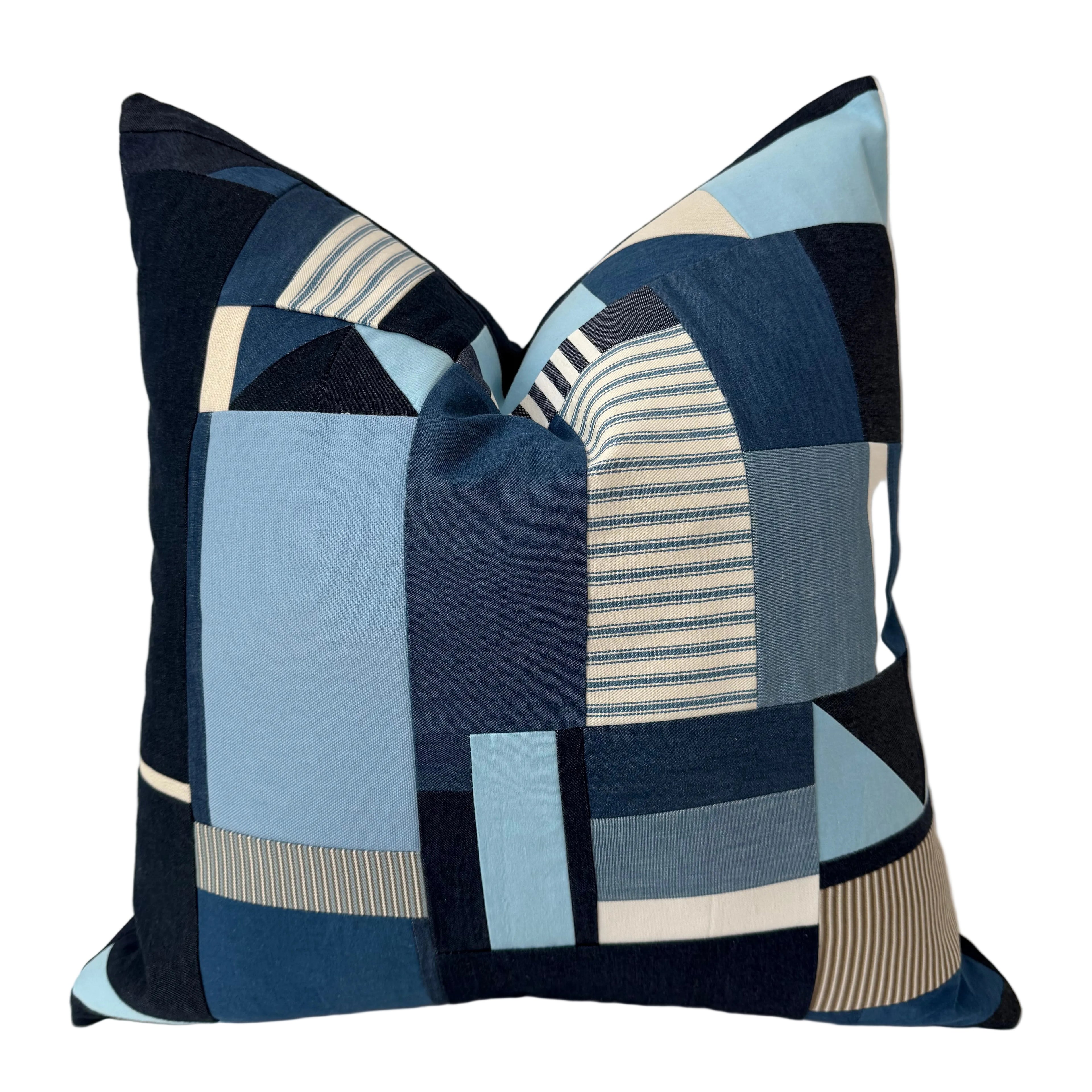 Geometric Collage Pillow 21" × 21"