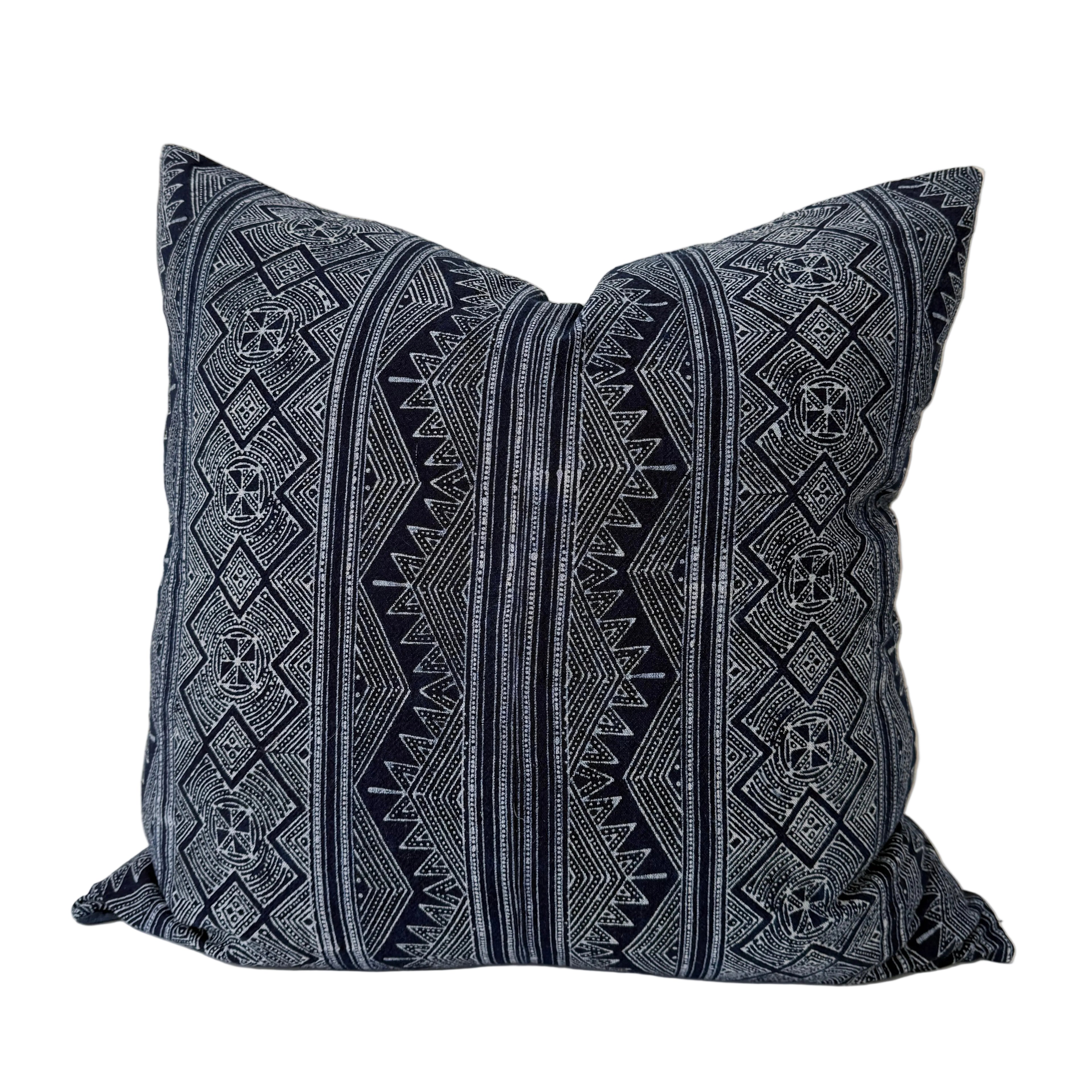 Hmong Indigo Pillow 24″ × 24″