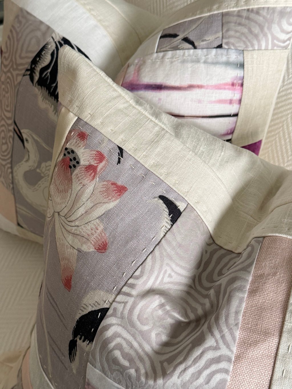 Crane Lilac Patchwork 21″ × 21″
