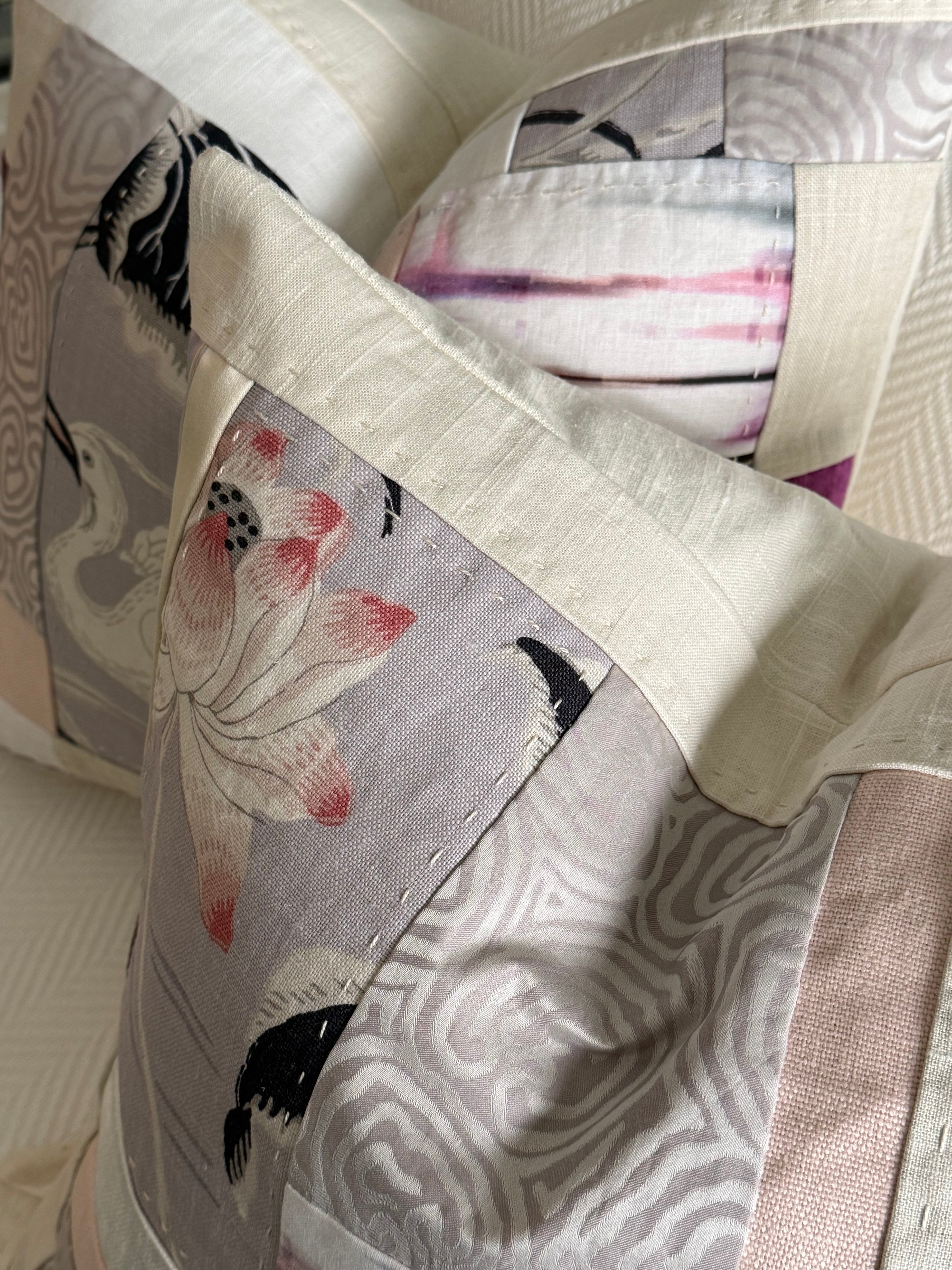 Crane Lilac Patchwork 21″ × 21″