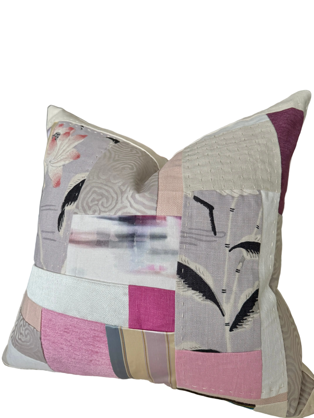 Lotus Lilac Patchwork 21″ × 21″