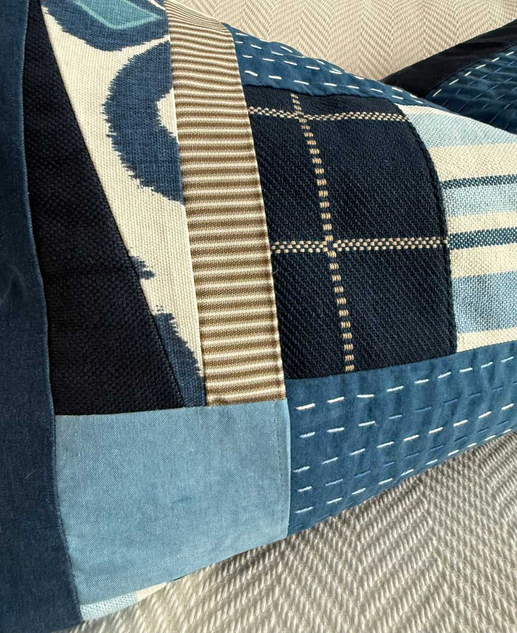 Indigo Striped Lumbar 15" × 23"