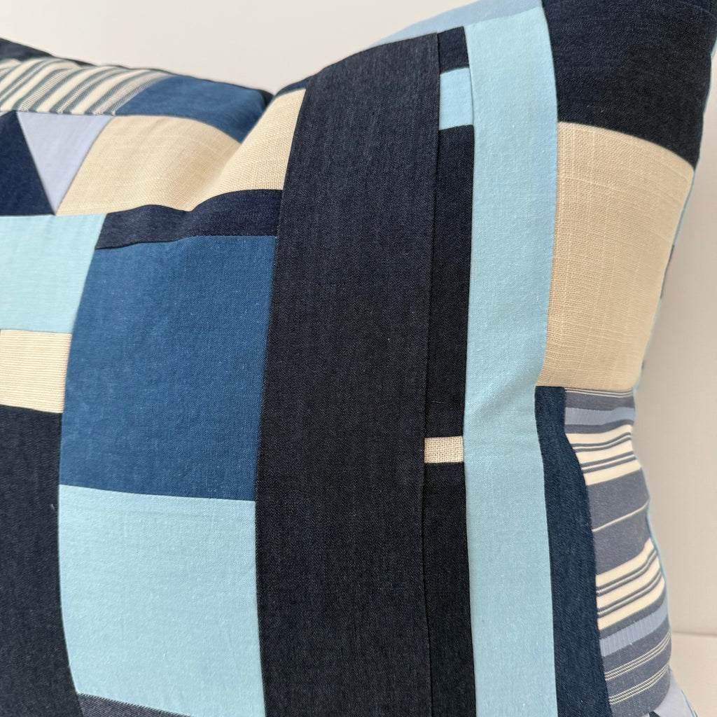 Geometric Collage Pillow II 21" × 21"