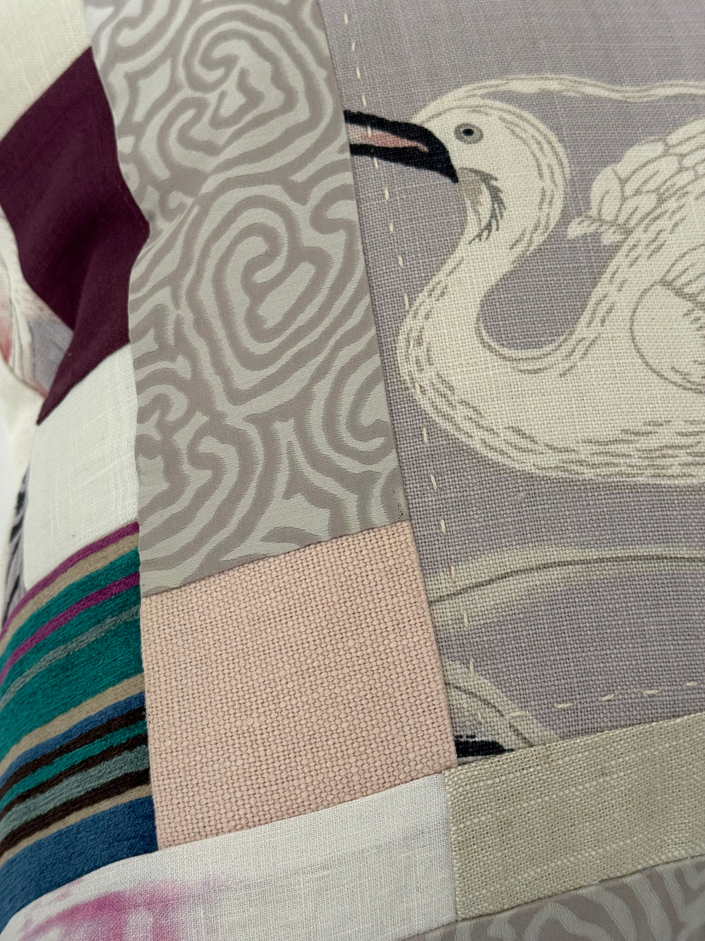 Crane Lilac Patchwork 21″ × 21″