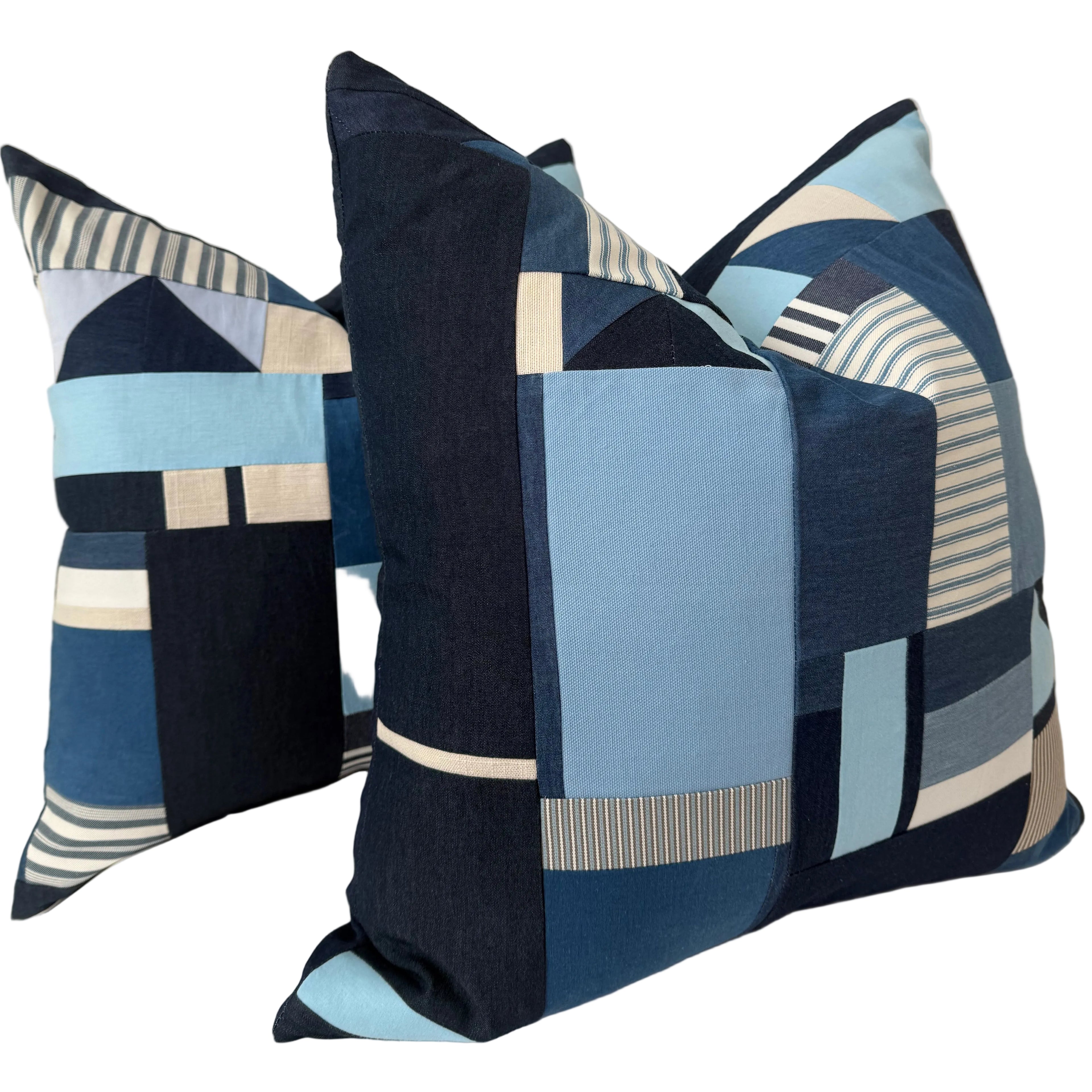 Geometric Collage Pillow 21" × 21"