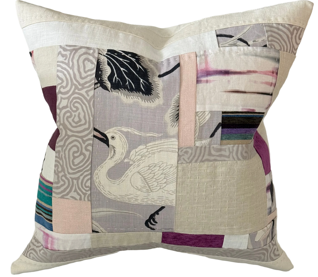 Crane Lilac Patchwork 21″ × 21″