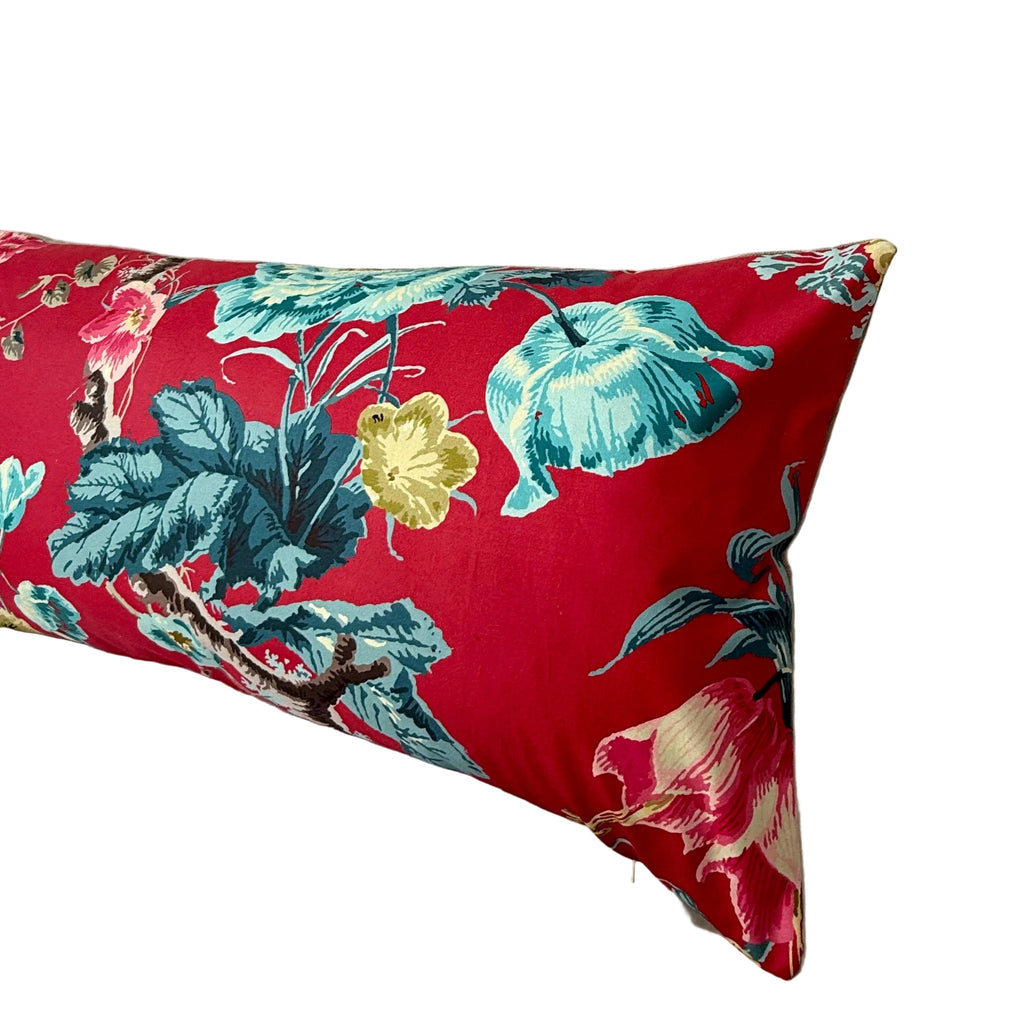 Elizabeth Multi Rouge Lumbar Pillow 12″ × 24″