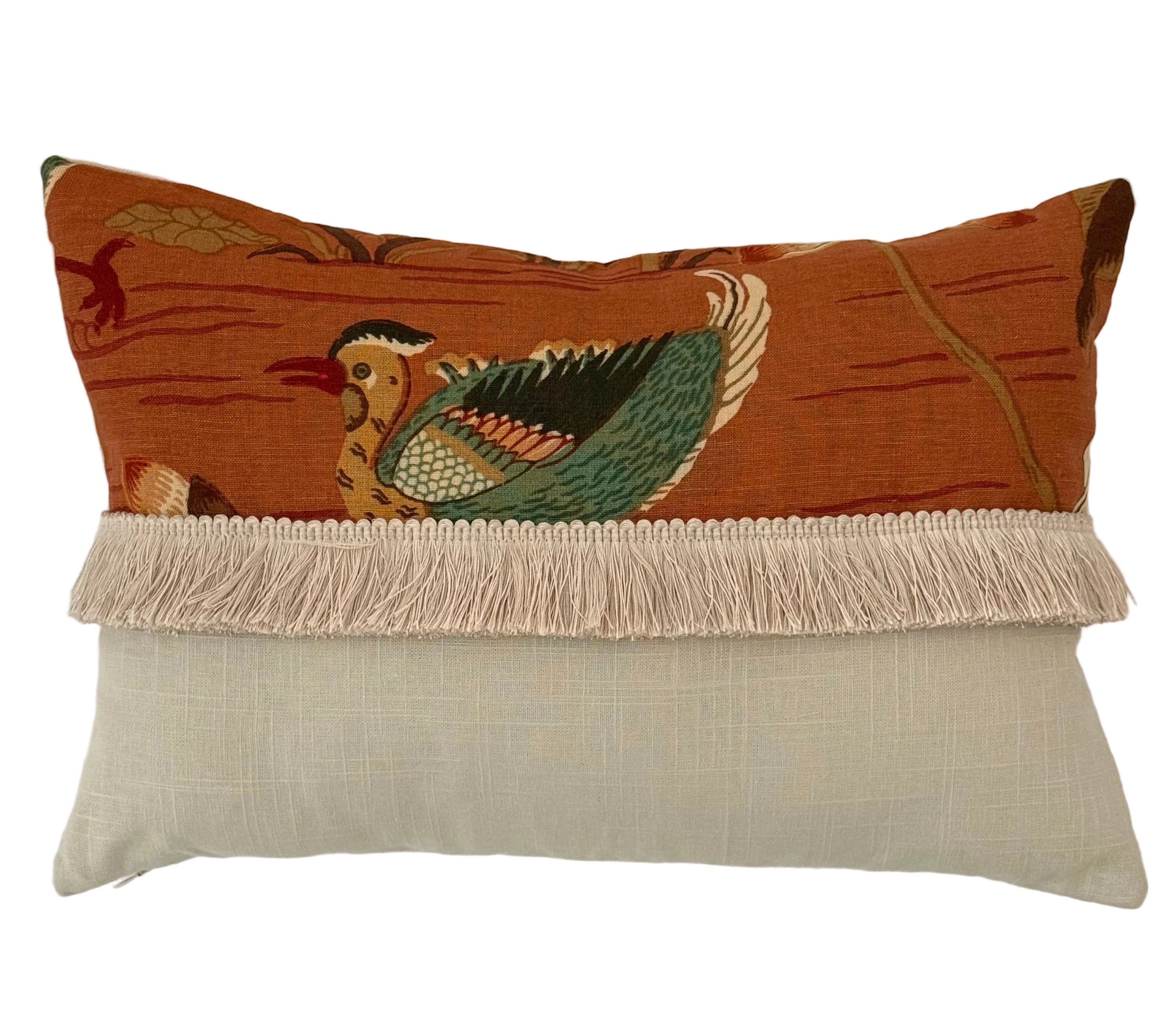Lotus Lacquer Lumbar Pillow 12" × 20"