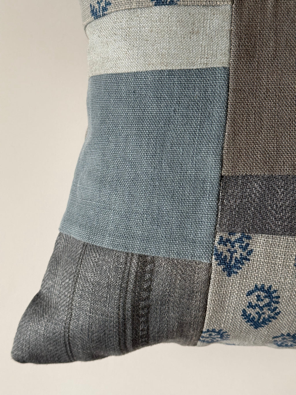 All Linen Rajmata Patchwork Pillow 14" × 20"