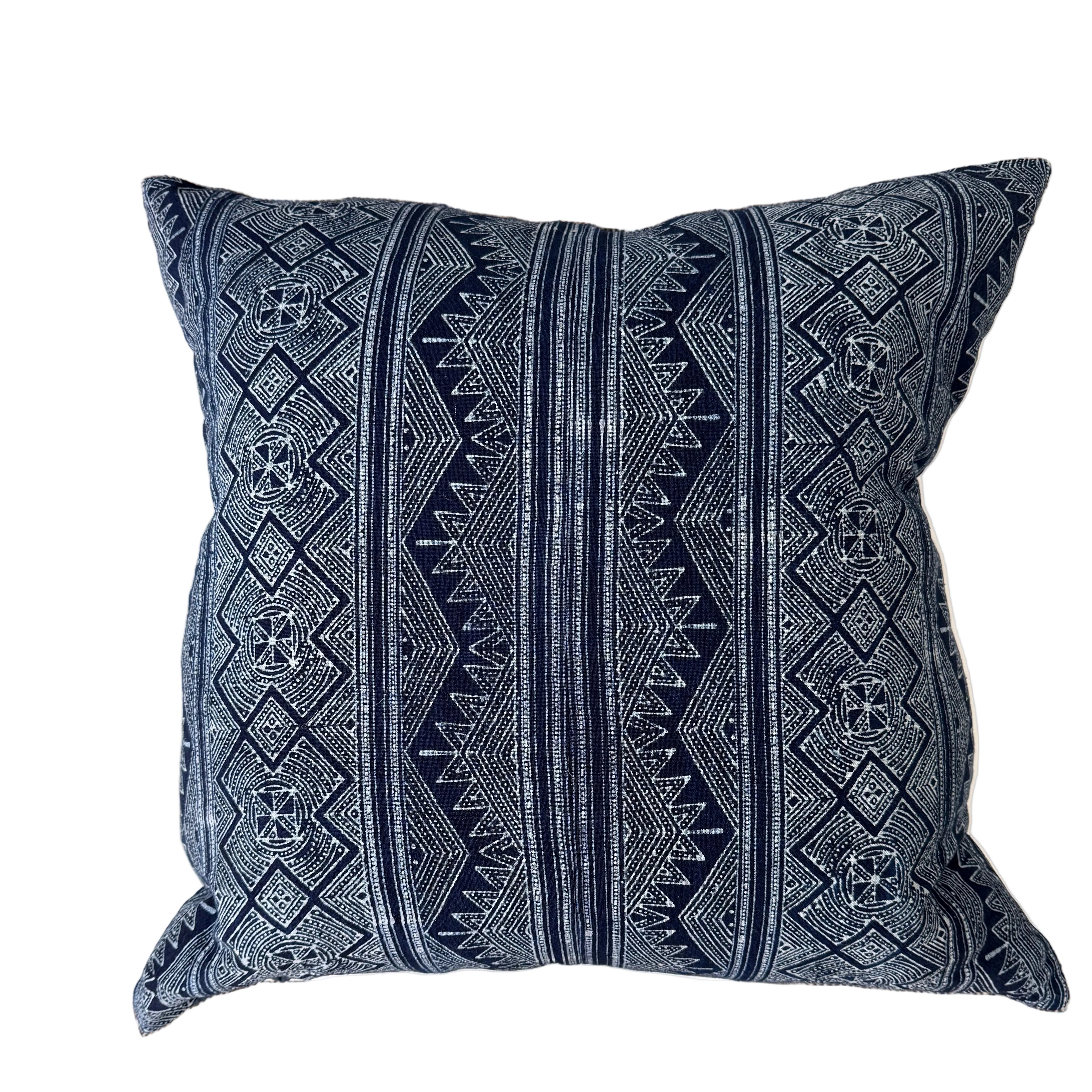 Hmong Indigo Pillow 24″ × 24″