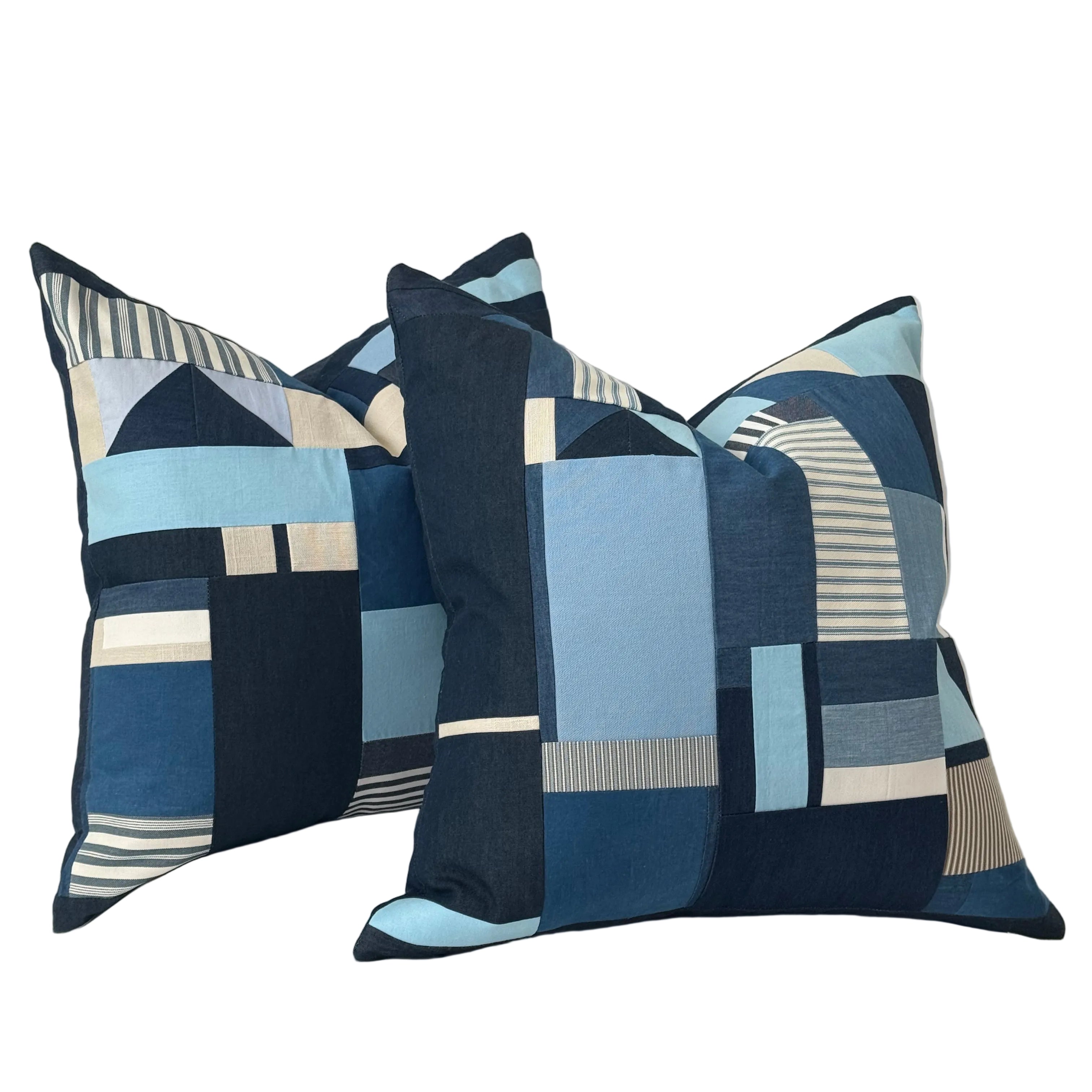 Geometric Collage Pillow 21" × 21"