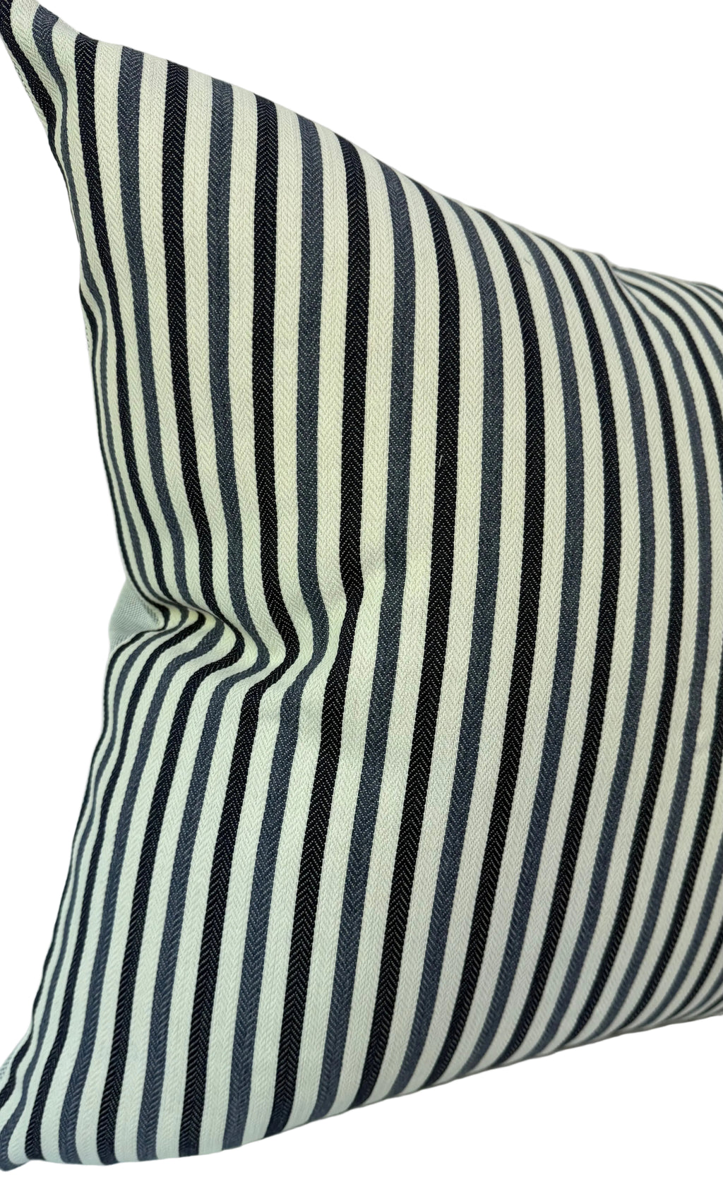 Shorebirds Ticking Nautical Blue Outdoor Pillow 24″ × 24″