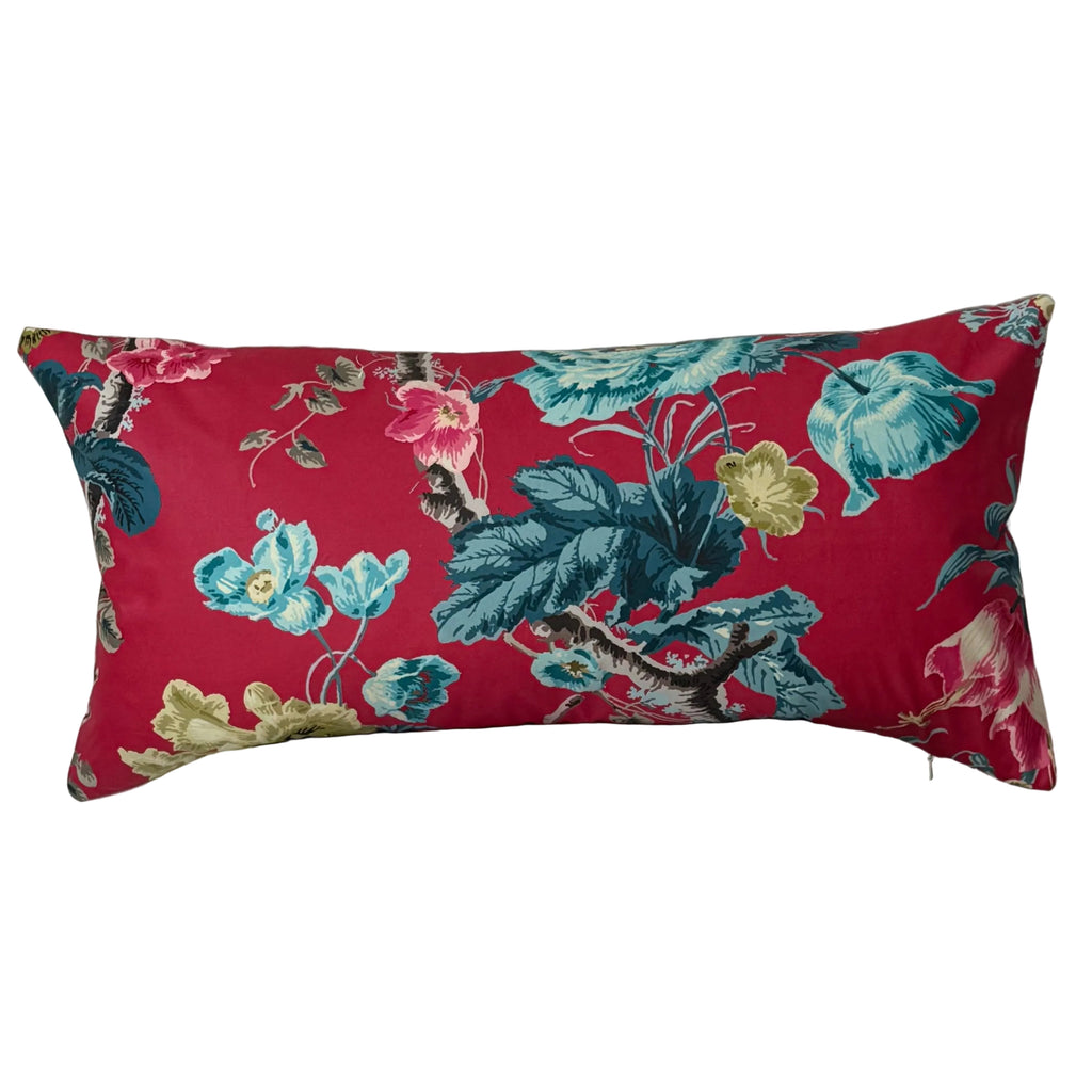 Elizabeth Multi Rouge Lumbar Pillow 12″ × 24″