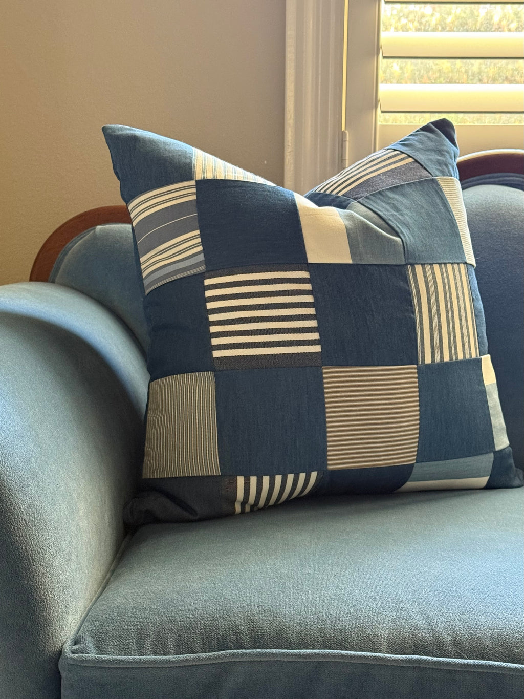 Squares Patchwork Pillow 19″ × 19″