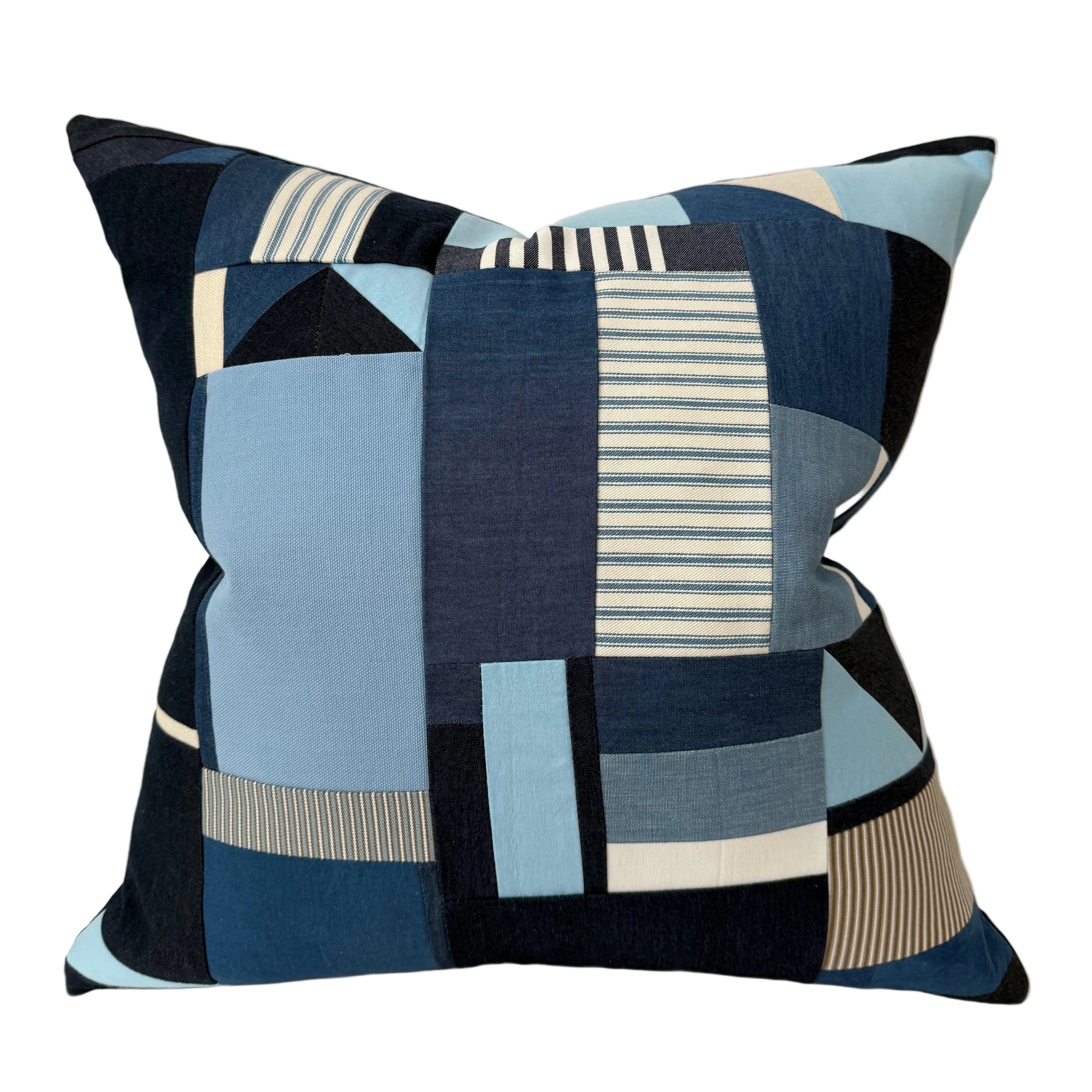 Geometric Collage Pillow 21" × 21"