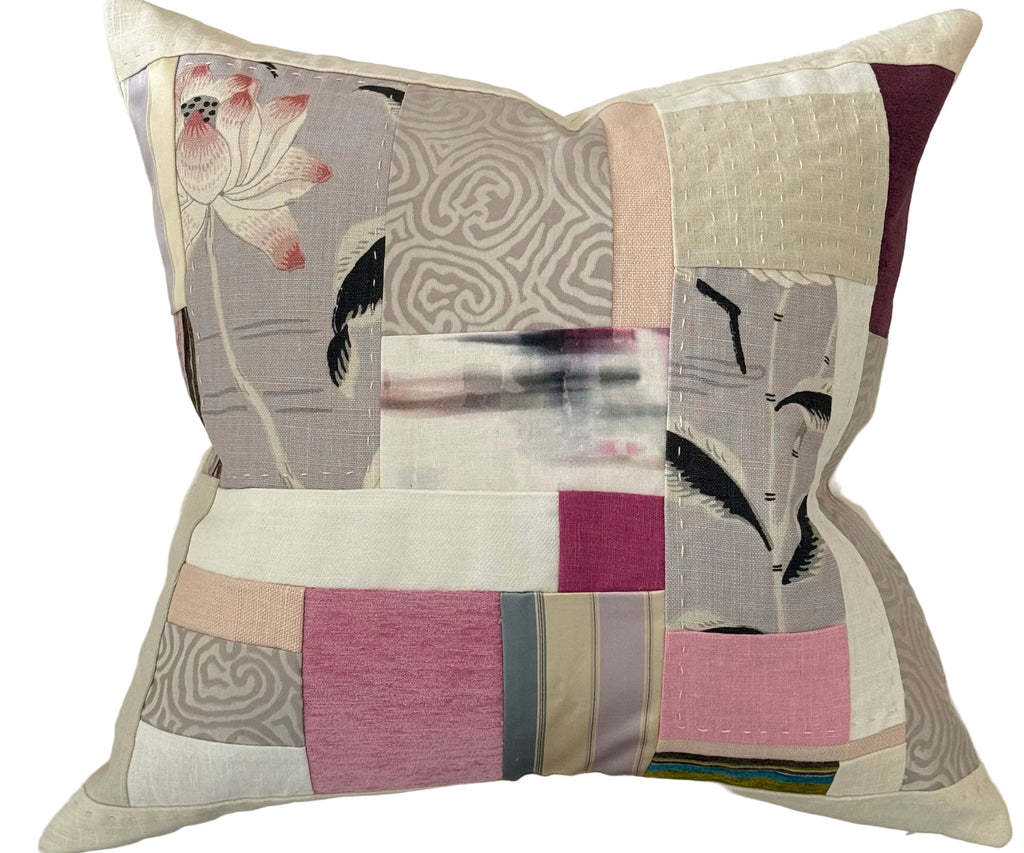 Lotus Lilac Patchwork 21″ × 21″