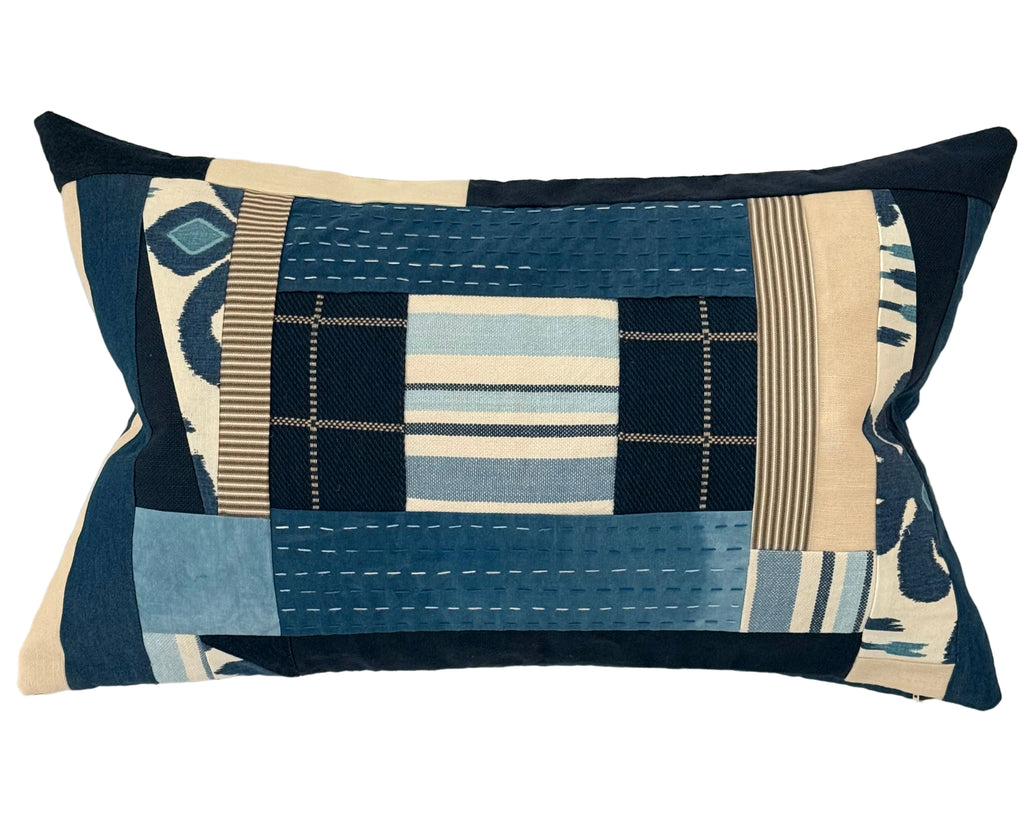 Indigo Striped Lumbar 15" × 23"