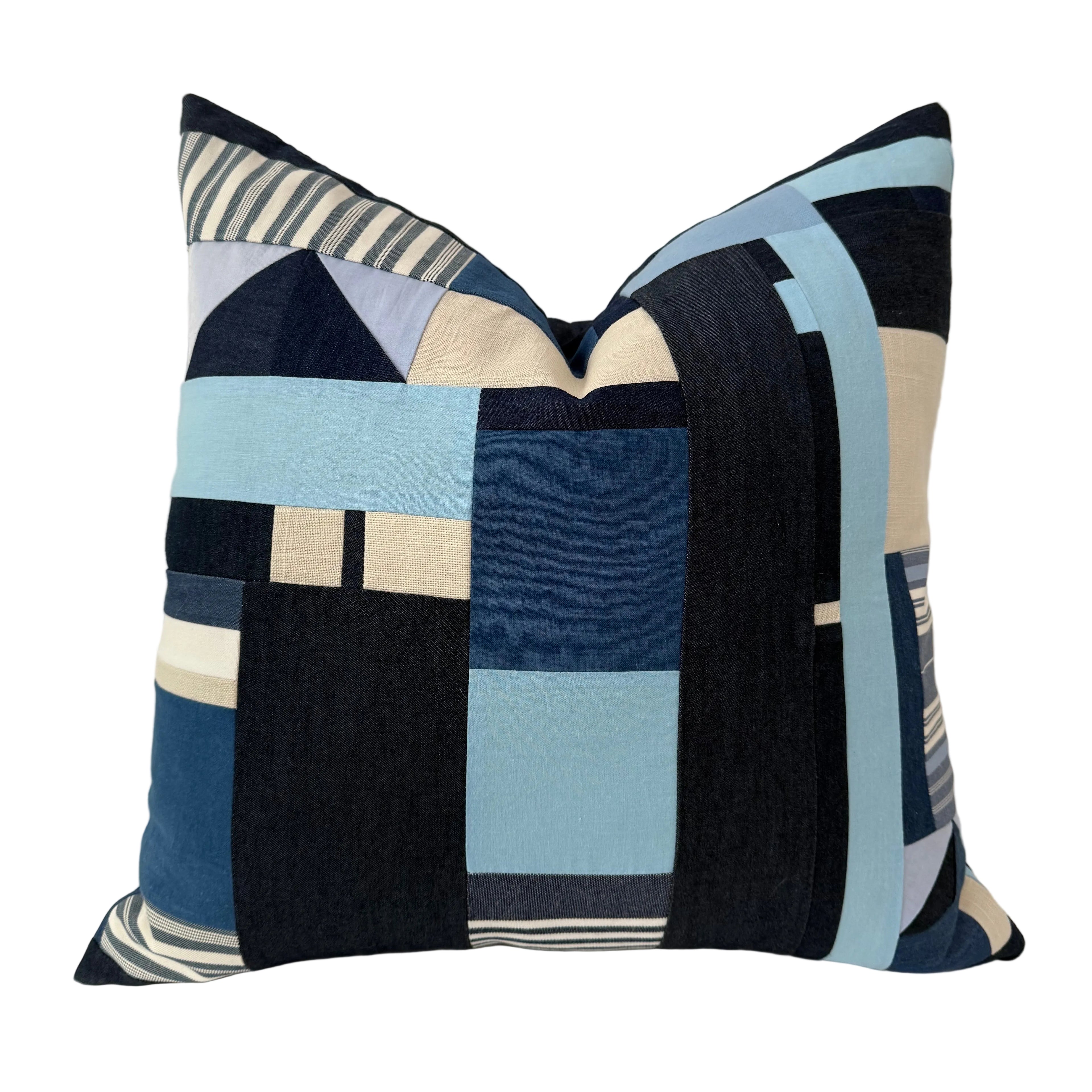 Geometric Collage Pillow II 21" × 21"