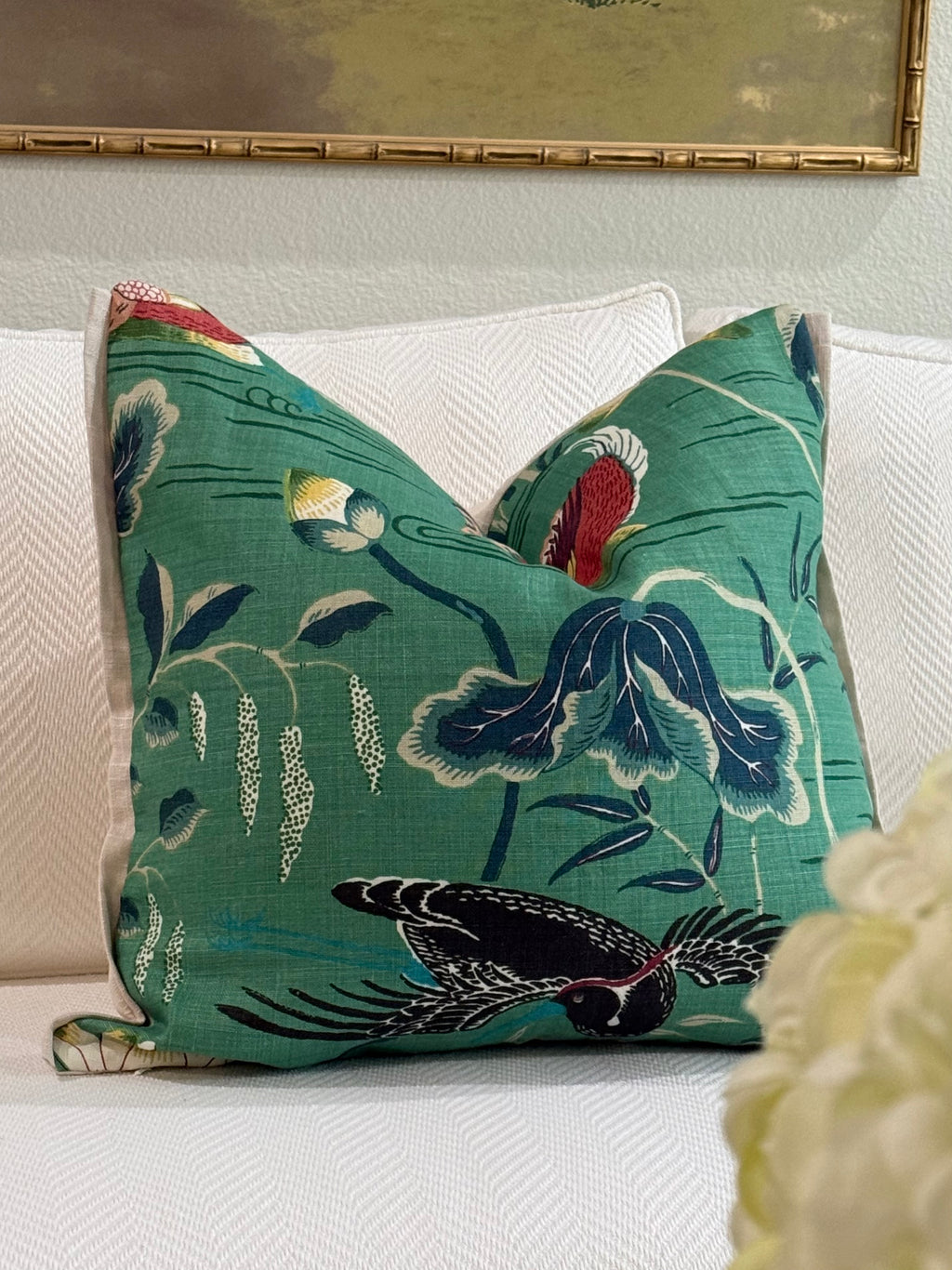 Lotus Garden Pillow 20″ × 22″