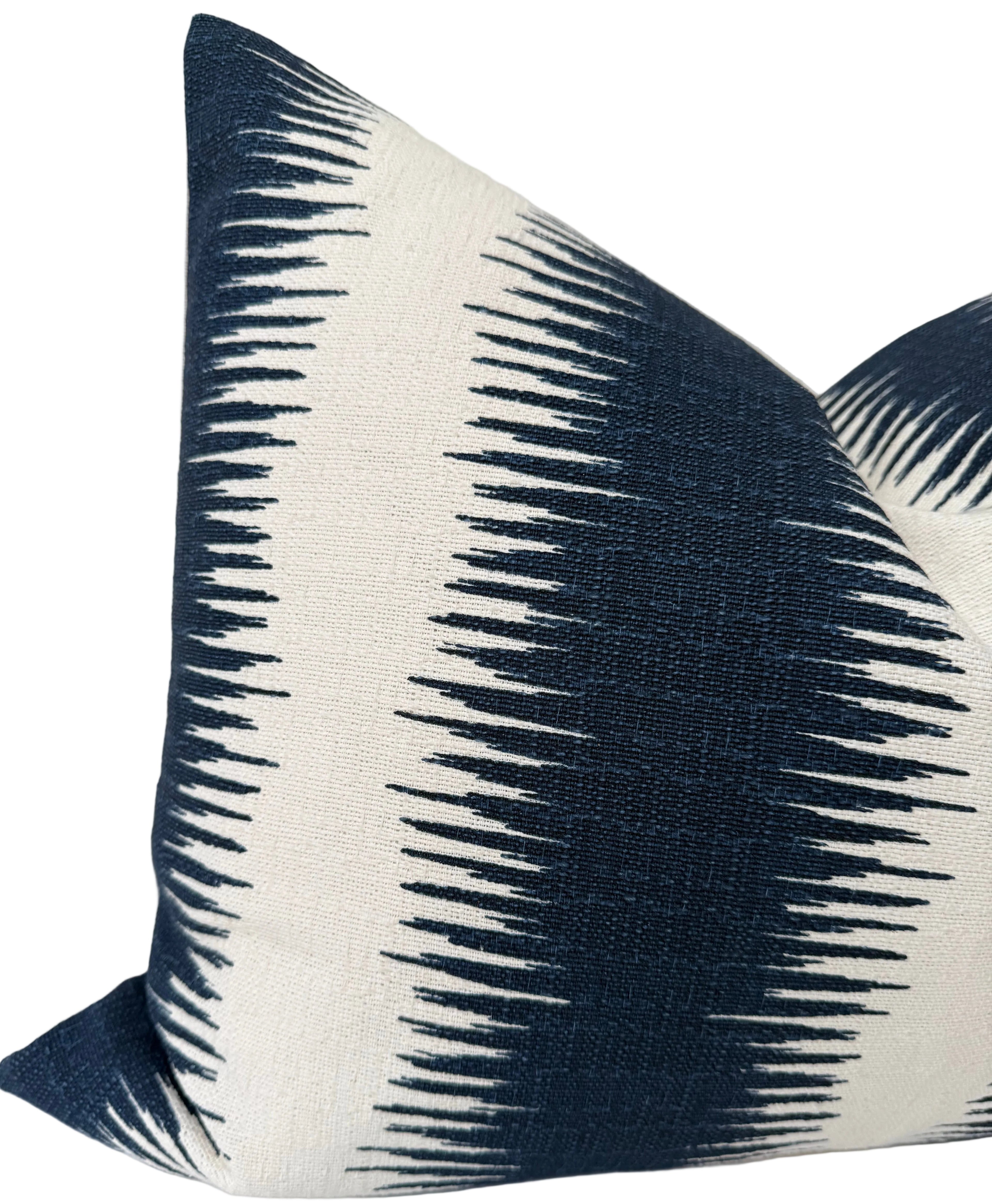 Indigo Textured Lumbar Pillow 16″ × 20″