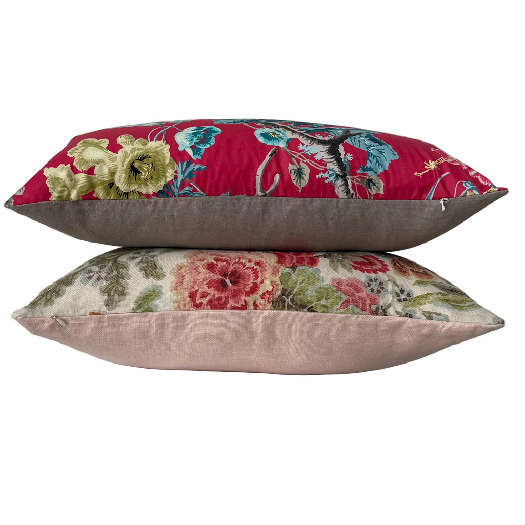 Elizabeth Multi Rouge Lumbar Pillow 12″ × 24″