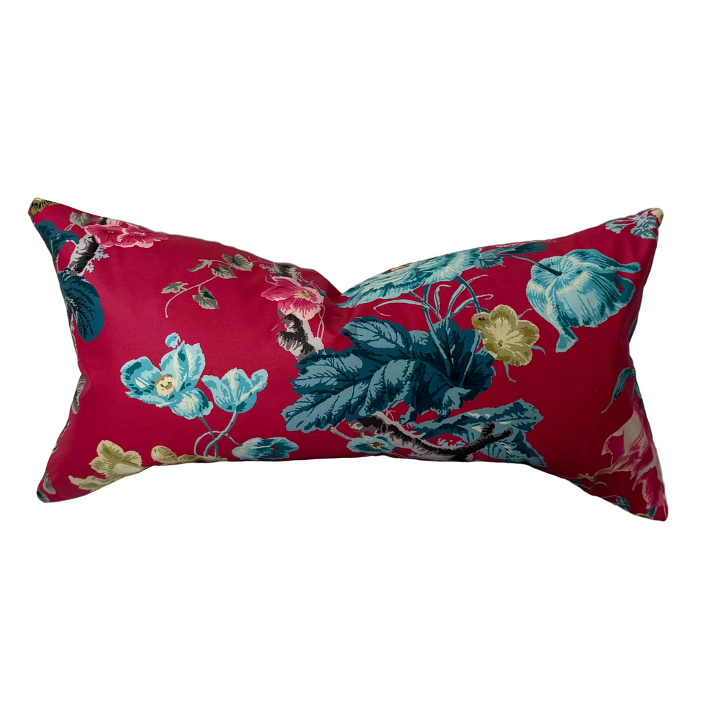 Elizabeth Multi Rouge Lumbar Pillow 12″ × 24″