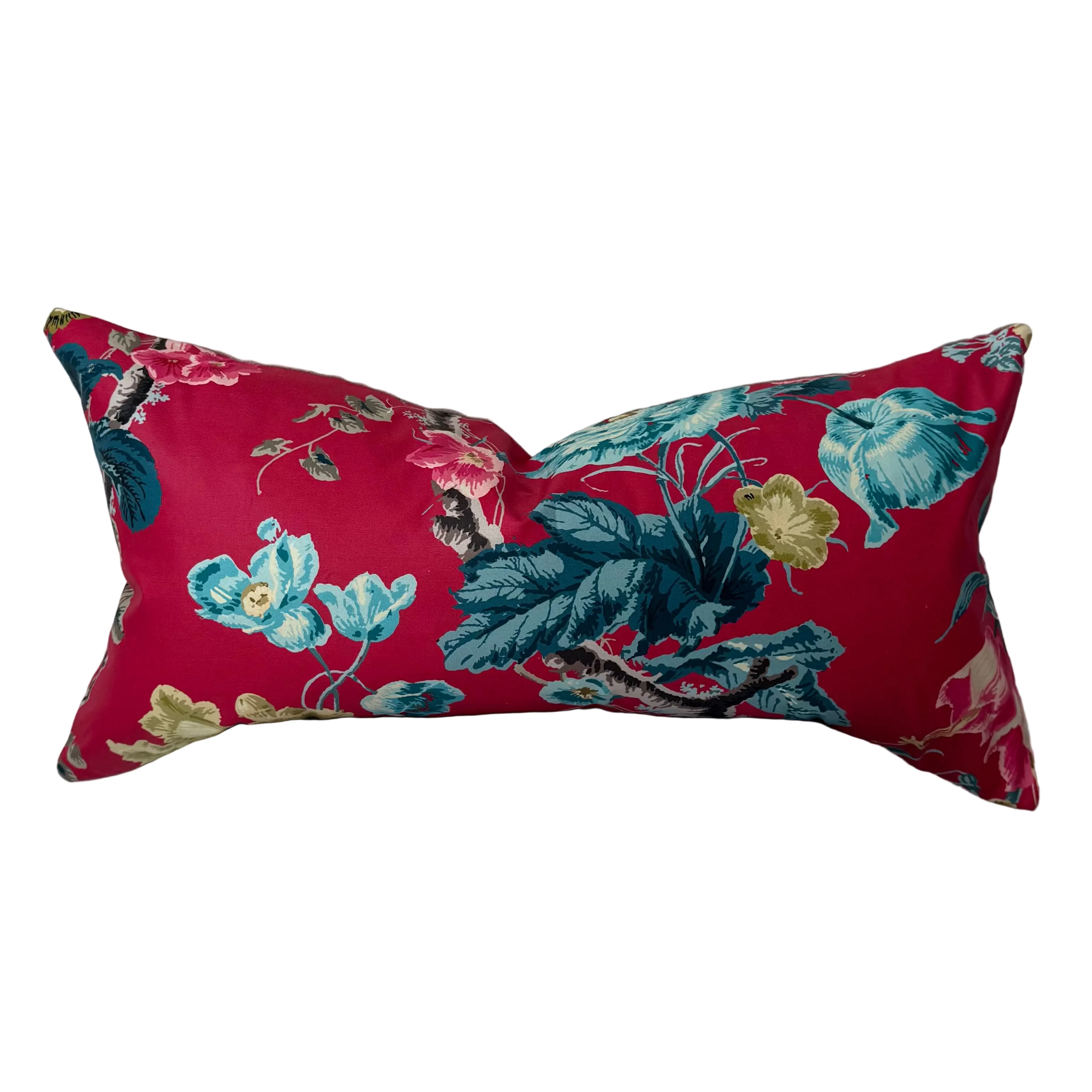 Elizabeth Multi Rouge Lumbar Pillow 12″ × 24″