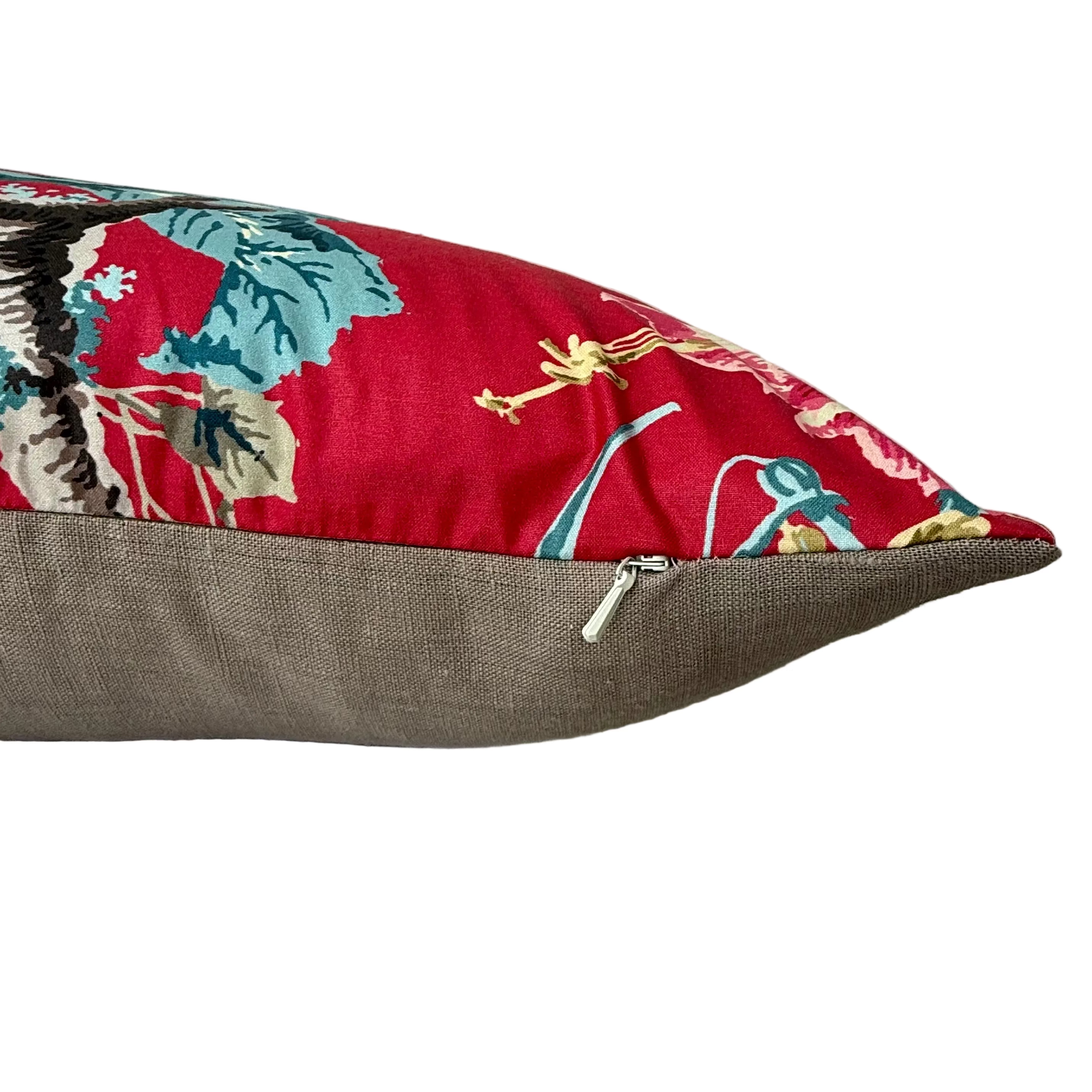 Elizabeth Multi Rouge Lumbar Pillow 12″ × 24″