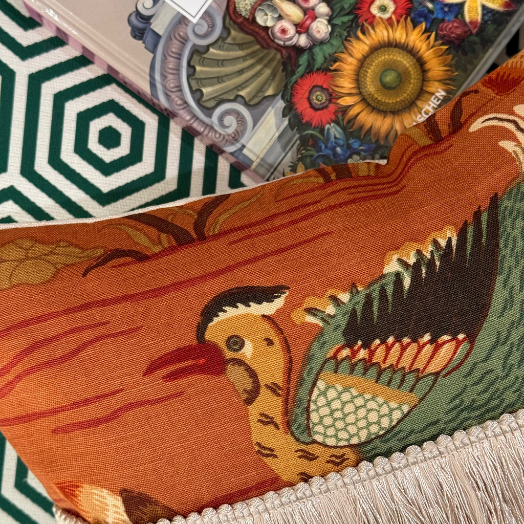Lotus Lacquer Lumbar Pillow 12" × 20"