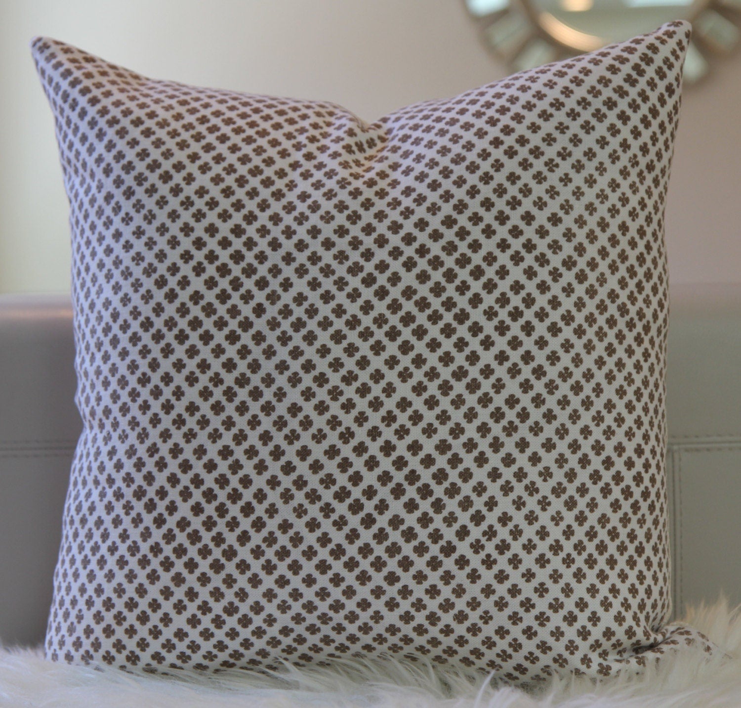 Rabari Clay Hand-Blocked Pillow 20" × 20"