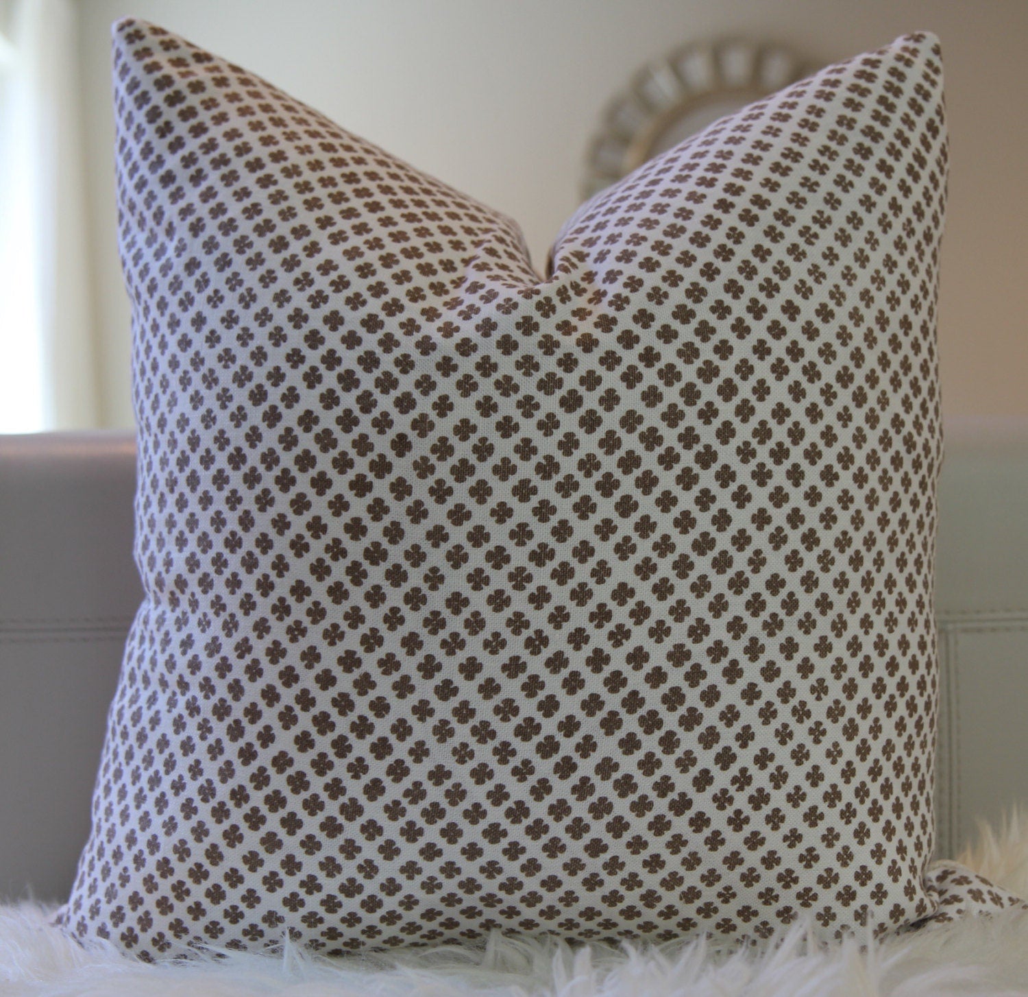 Rabari Clay Hand-Blocked Pillow 20" × 20"