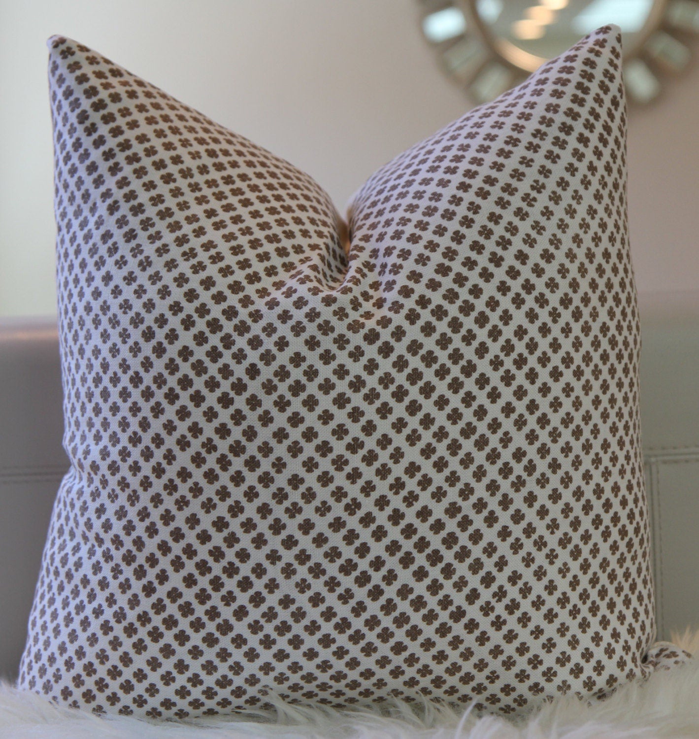 Rabari Clay Hand-Blocked Pillow 20" × 20"