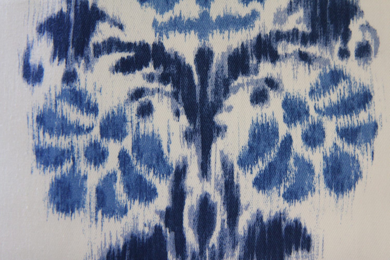 Blue Ikat Pillow 16" × 16"