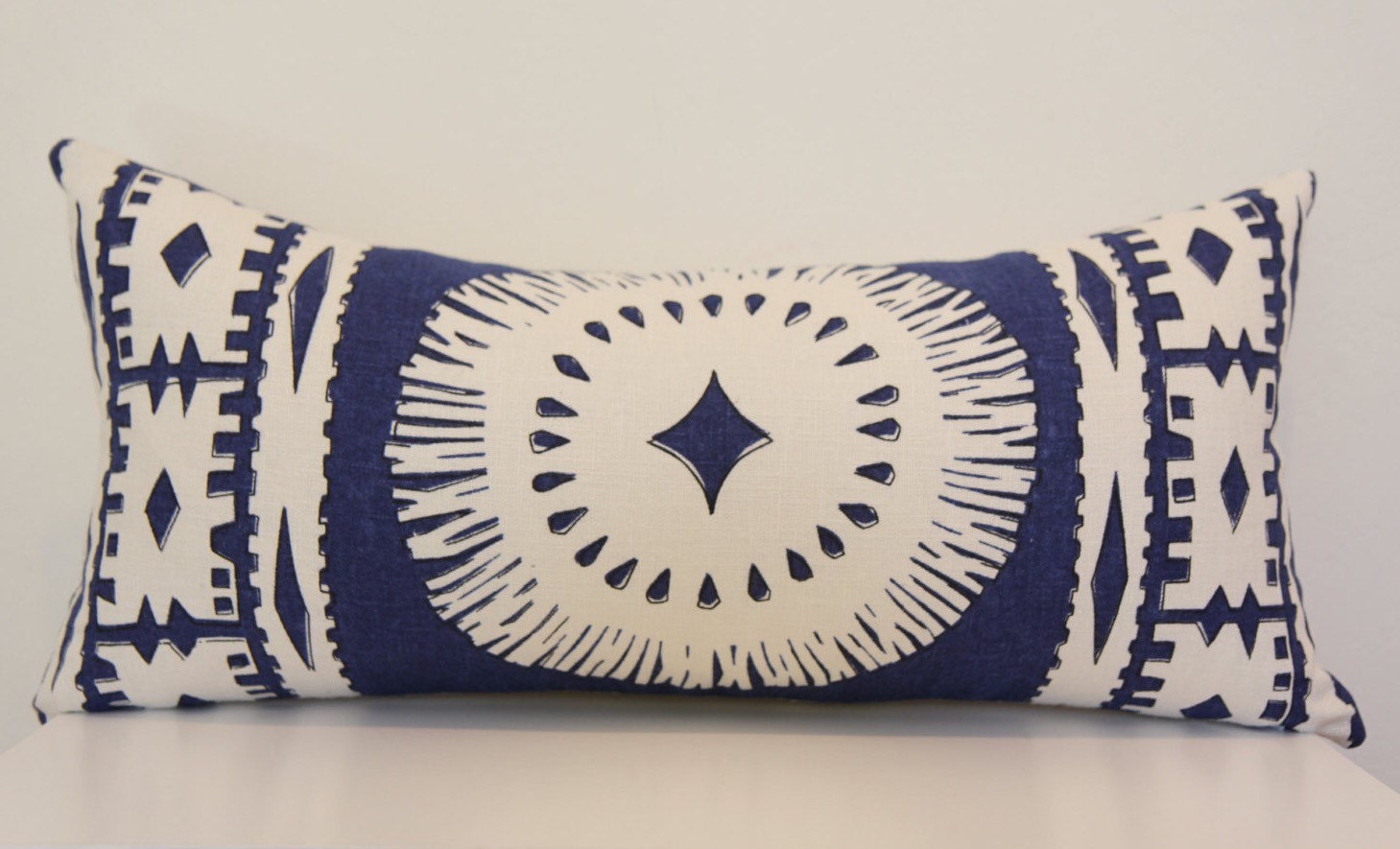 Bora Bora Marine Lumbar Pillow 11" × 24"