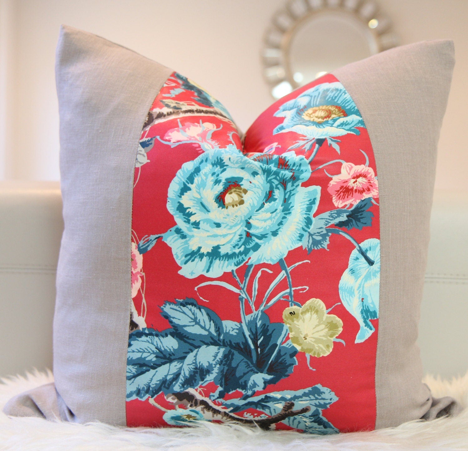 Chintz Floral Pillow 20″ × 20″