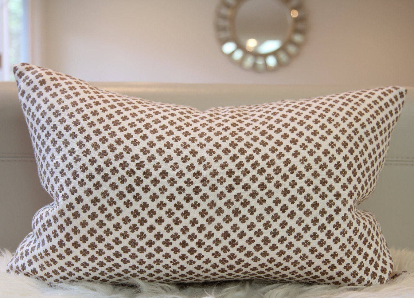 Rabari Clay Hand-Printed Pillow 12" × 20"