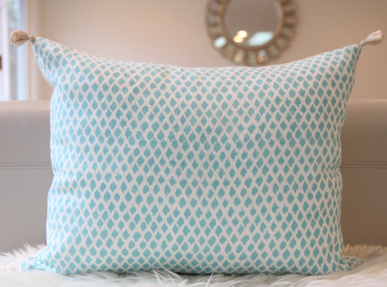 Block Print Lumbar Pillow 16″ × 20″