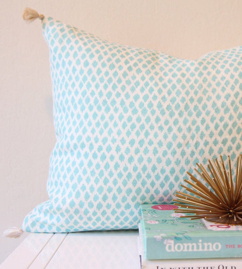 Block Print Lumbar Pillow 16″ × 20″