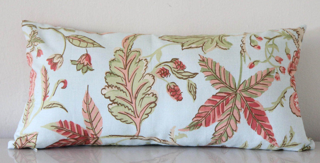 Floral Lumbar Pillow 12" × 24"
