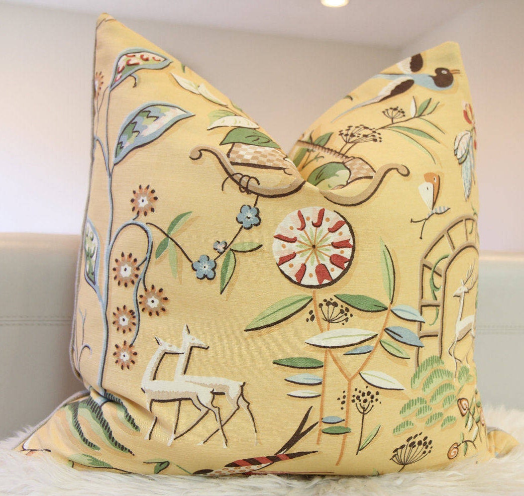 Spring Botanical Pillow 24" x 24"