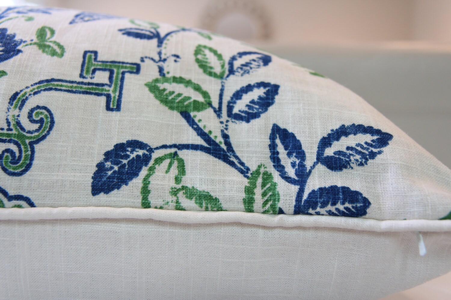 Tea House Chinoiserie Pillow 24" × 24"