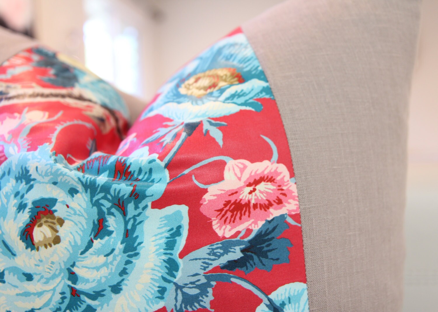 Chintz Floral Pillow 20″ × 20″