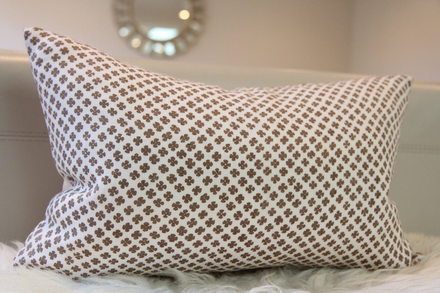 Rabari Clay Hand-Printed Pillow 12" × 20"