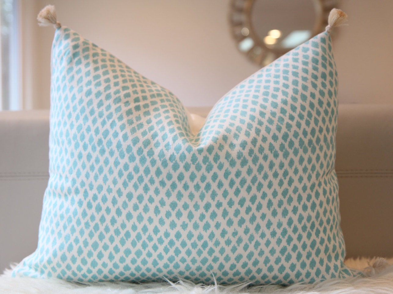 Block Print Lumbar Pillow 16″ × 20″