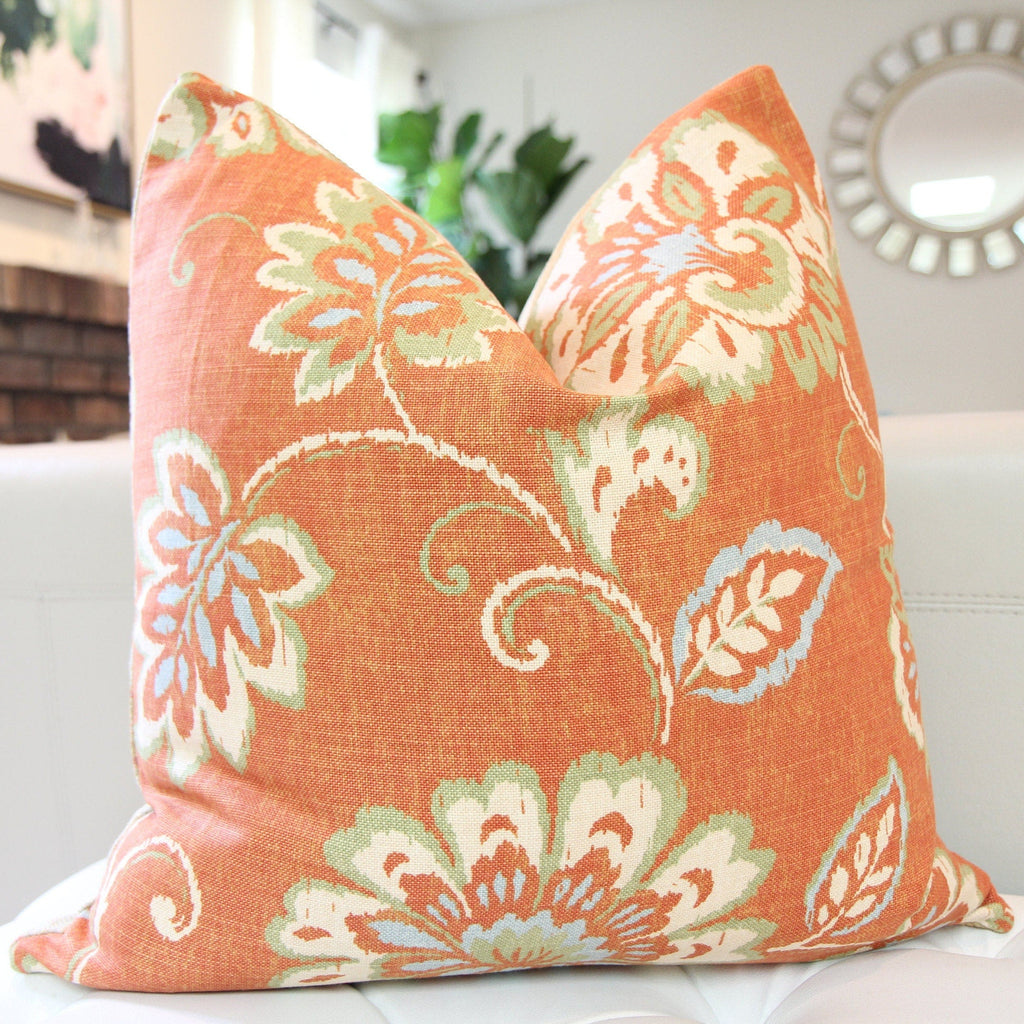 Double Sided Botanical Print Pillow 20″ × 20″