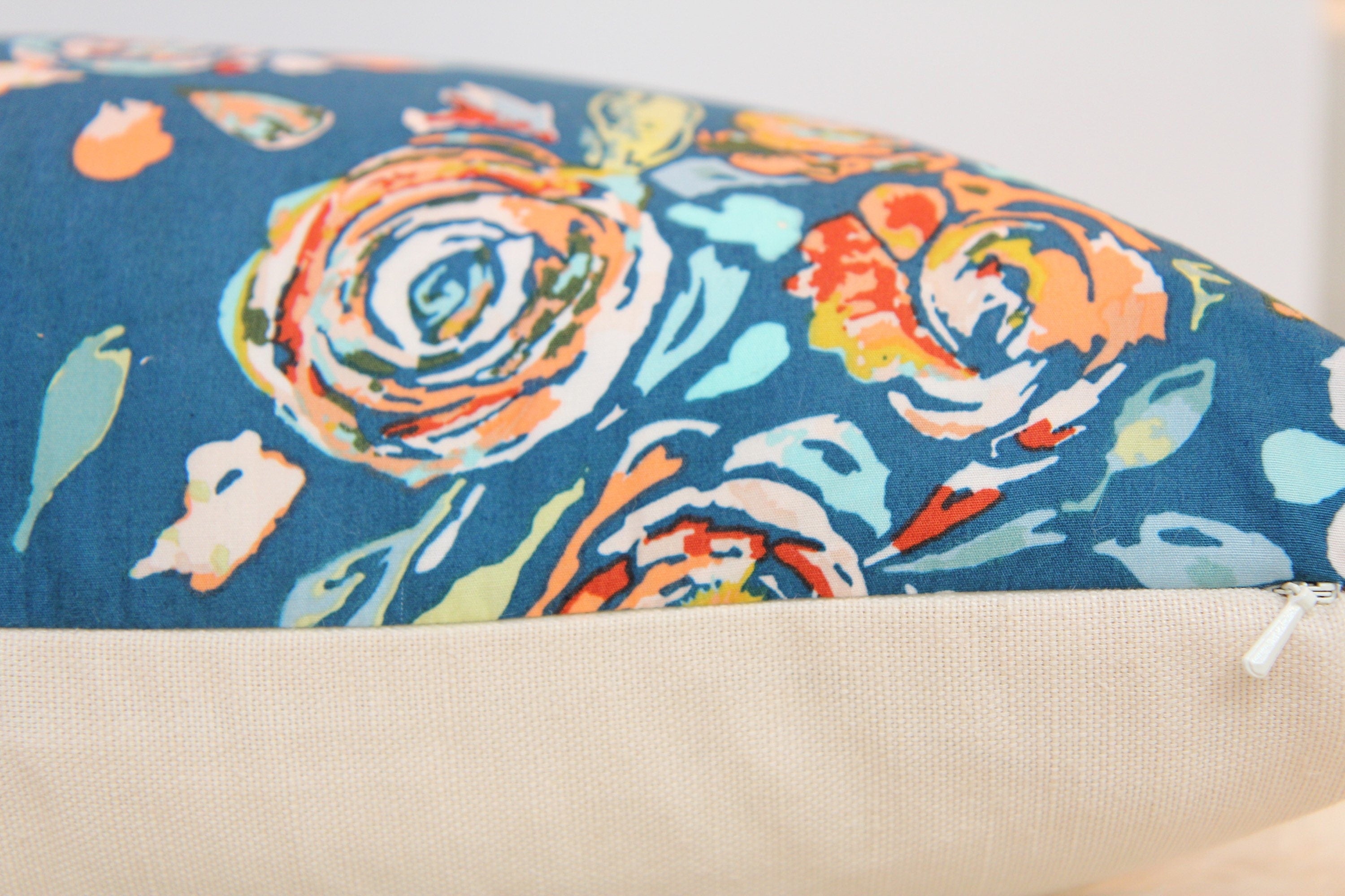 Fleet & Flourish Floral Lumbar Pillow 16″ × 20″