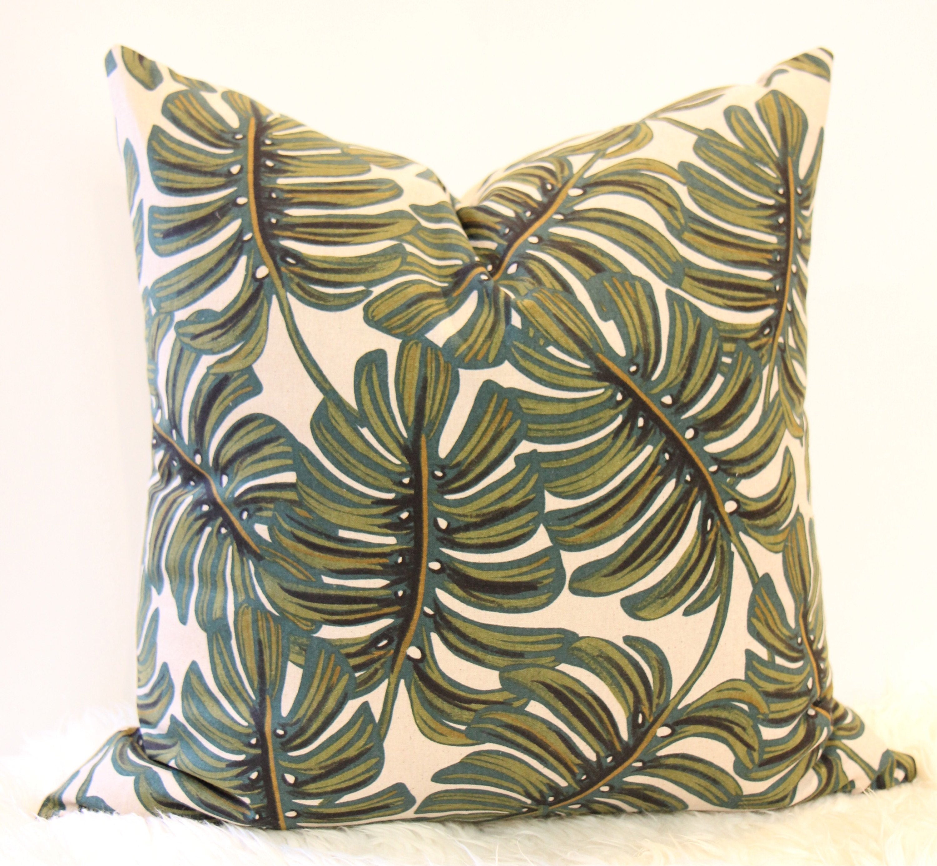Monstera Botanical Pillow 20″ × 20″
