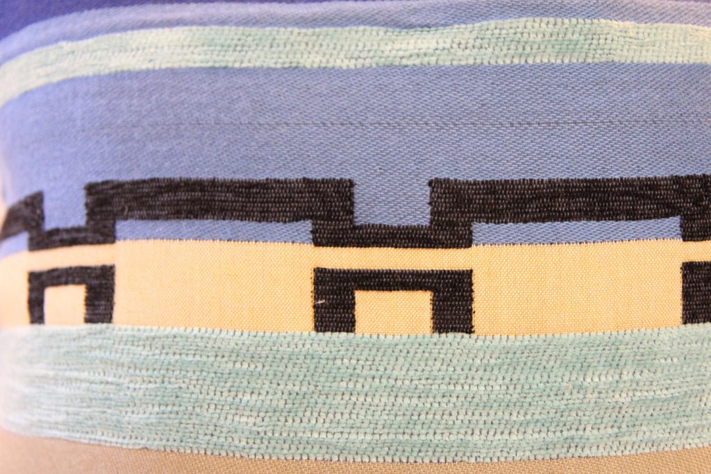 Geometric Embroidered Outdoor Pillow 24" × 24"